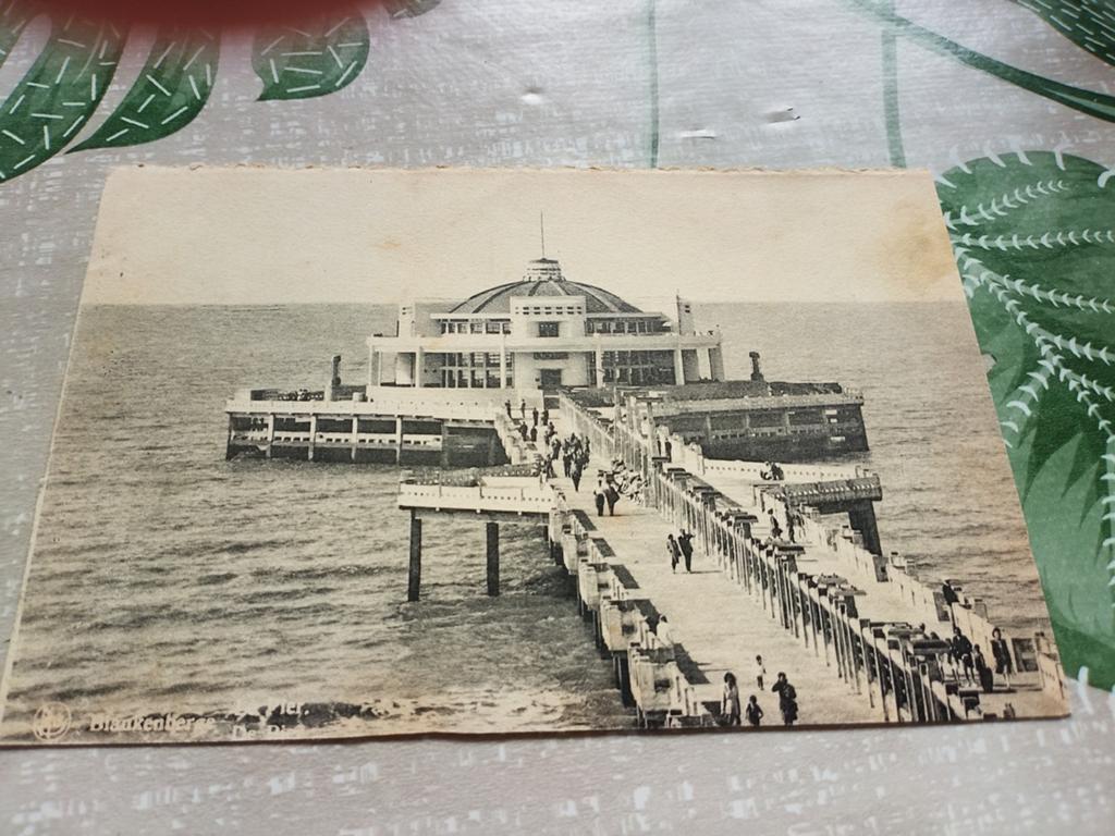 Zeldzame Oude Postkaart Blankenberge Pier, Ophalen, Voor 1920, Gelopen, West-Vlaanderen