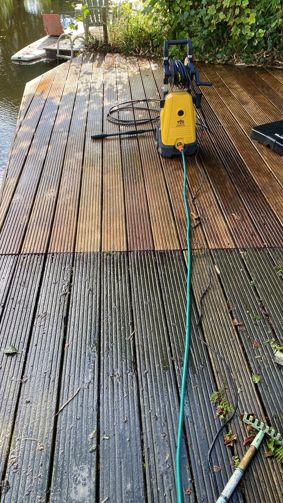 Steiger van hardhouten planken 45m2, Ophalen of Verzenden, Gebruikt, 250 cm of meer, Planken