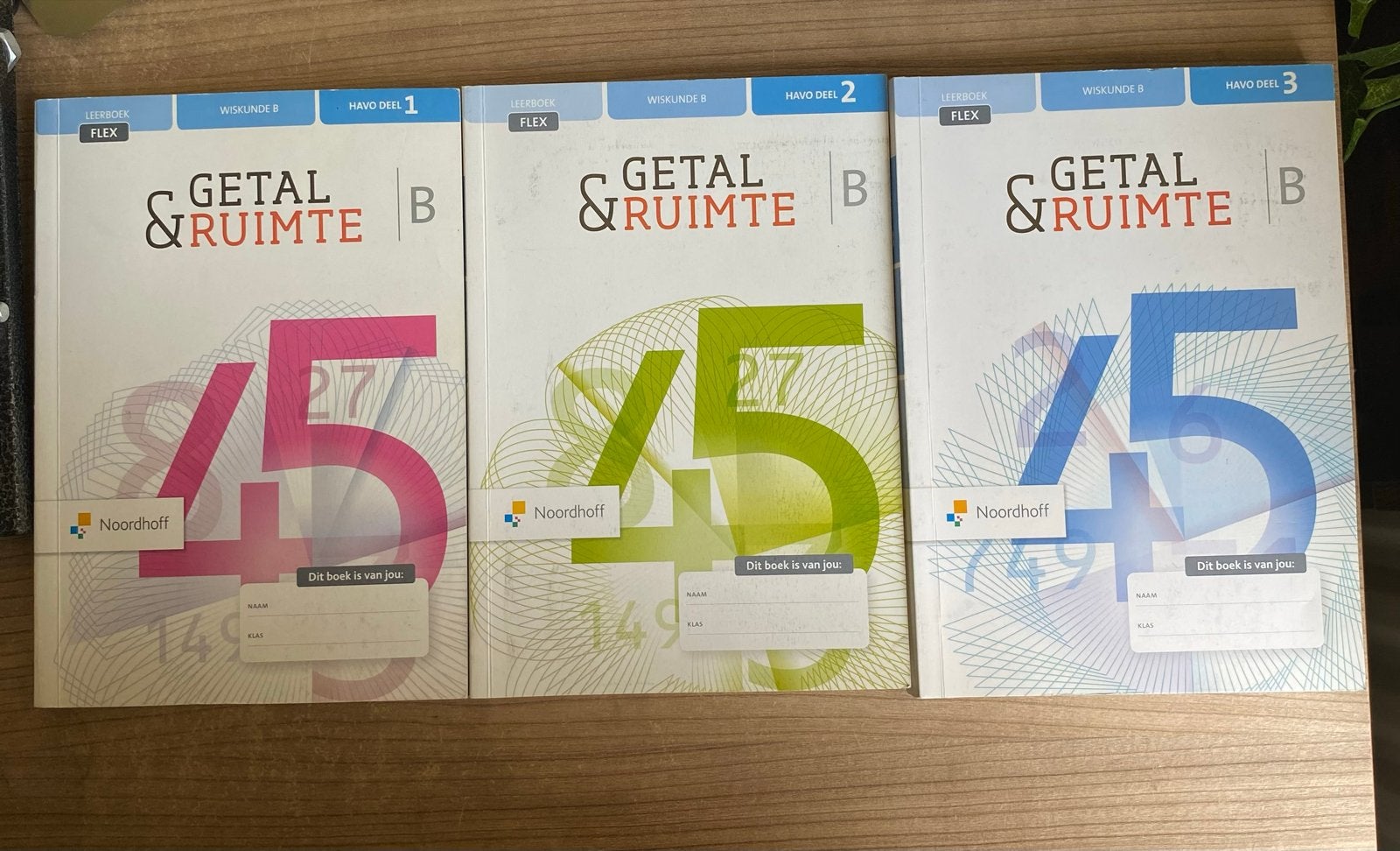 Getal & Ruimte HAVO deel 1, 2, 3 - Wiskunde B, Boeken, Ophalen of Verzenden, Gelezen, HAVO, Wiskunde B