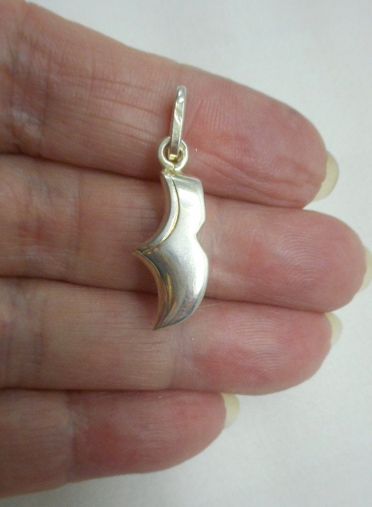 Zilveren hanger klomp nr.1596, Verzenden, Zo goed als nieuw, Zilver, Zilver