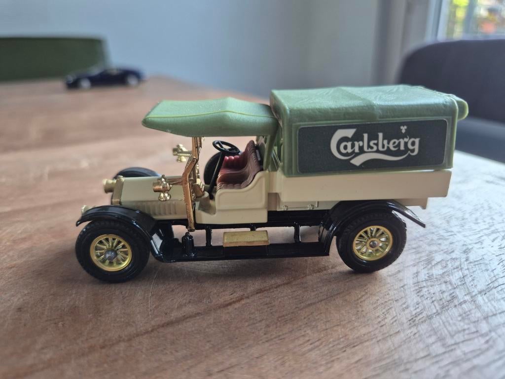 Matchbox Y-13 1918 Crossley bestelwagen Carlsberg 1:47, Ophalen of Verzenden, Zo goed als nieuw, Bus of Vrachtwagen, Matchbox
