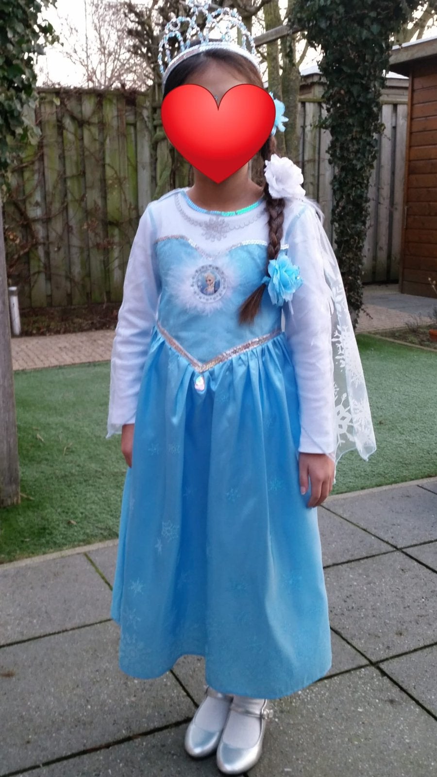 Elsa Frozen outfit, Ophalen of Verzenden, Zo goed als nieuw, 146 t/m 152, Meisje