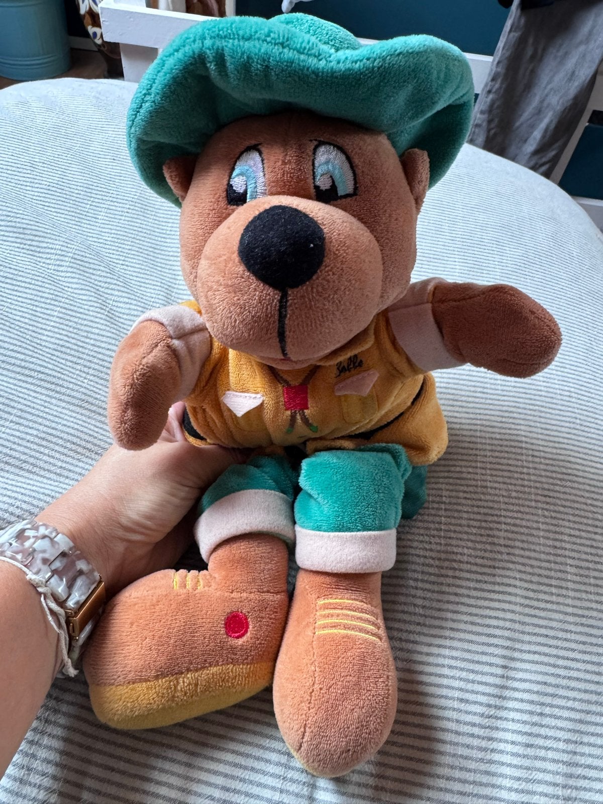 Handpop knuffel Bollo de Beer Landal GreenParks mascotte, Gebruikt, Overige merken, Overige karakters, Beer