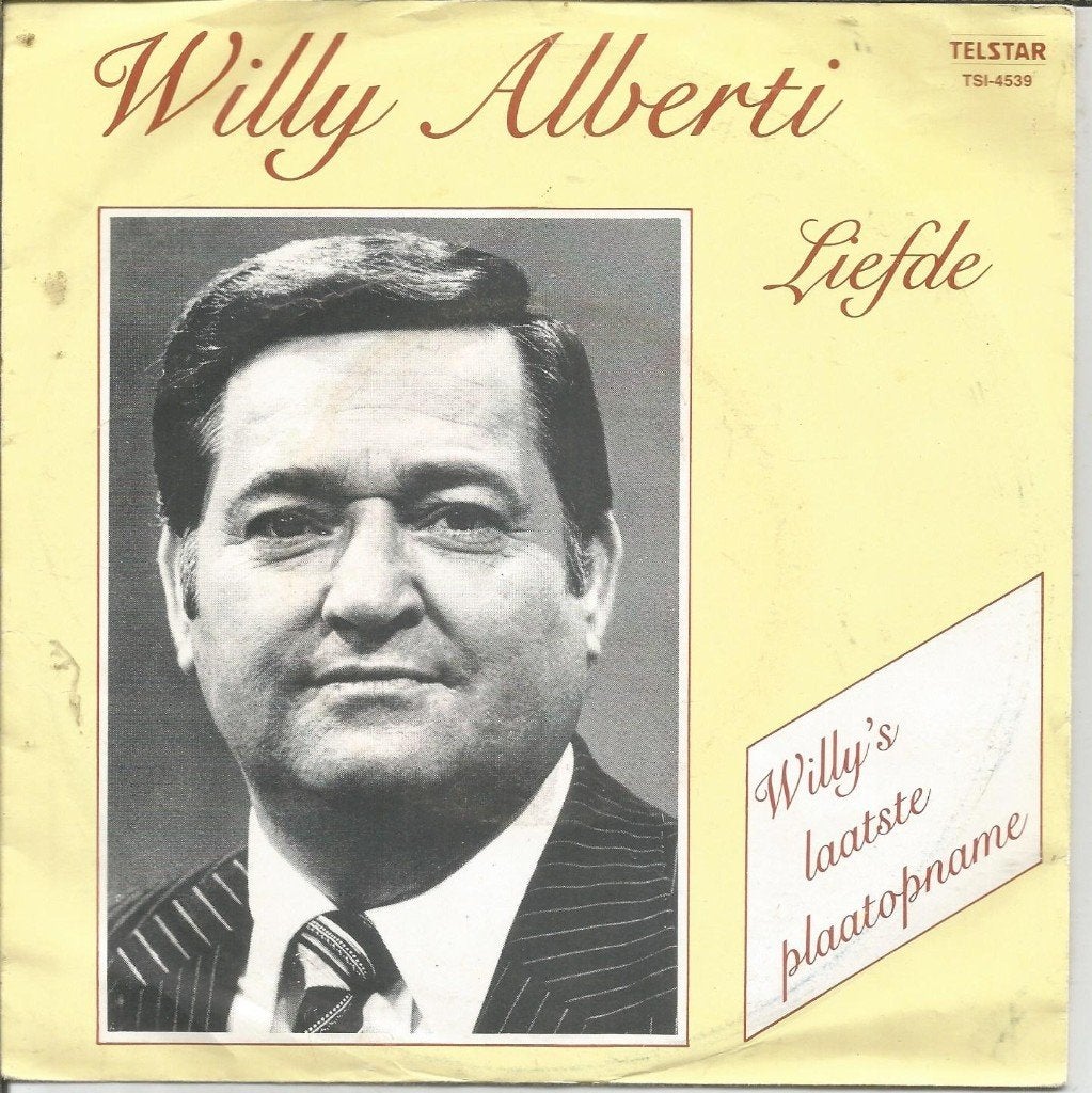 Willy Alberti – Liefde (1987), Cd's en Dvd's, Fotohoes, 7 inch, Ophalen of Verzenden, Zo goed als nieuw
