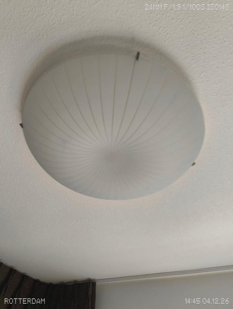 plafonlamp ikea, Huis en Inrichting, Lampen | Plafondlampen, Ophalen, Zo goed als nieuw, Glas, Plafond