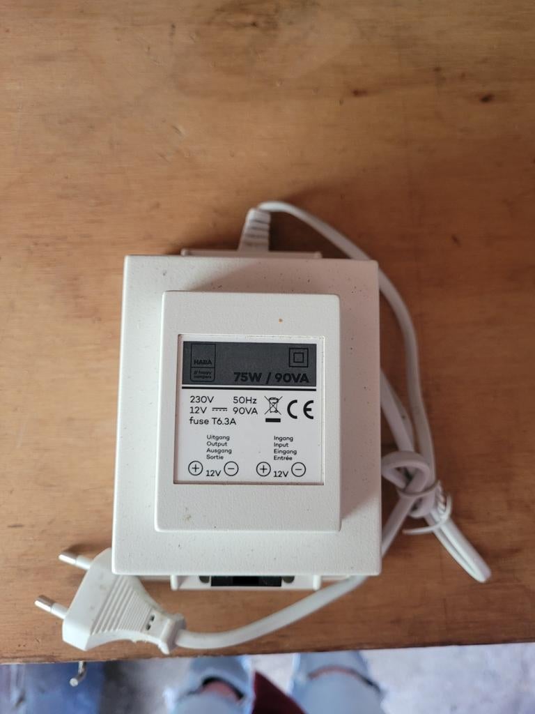 Transformator 230V naar 12V - 75W / 90VA, Ophalen of Verzenden, Gebruikt, Kabel of Snoer