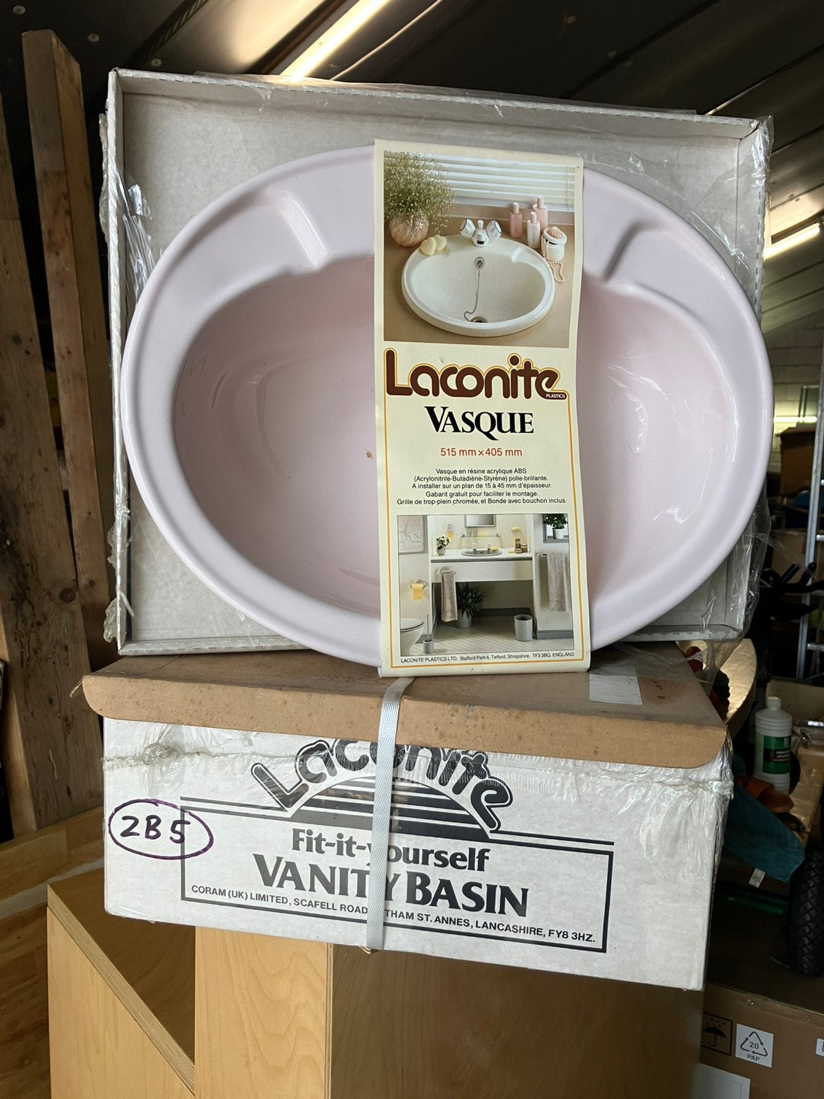 Kunstof wasbak  met aansluitstukken, Ophalen, Nieuw