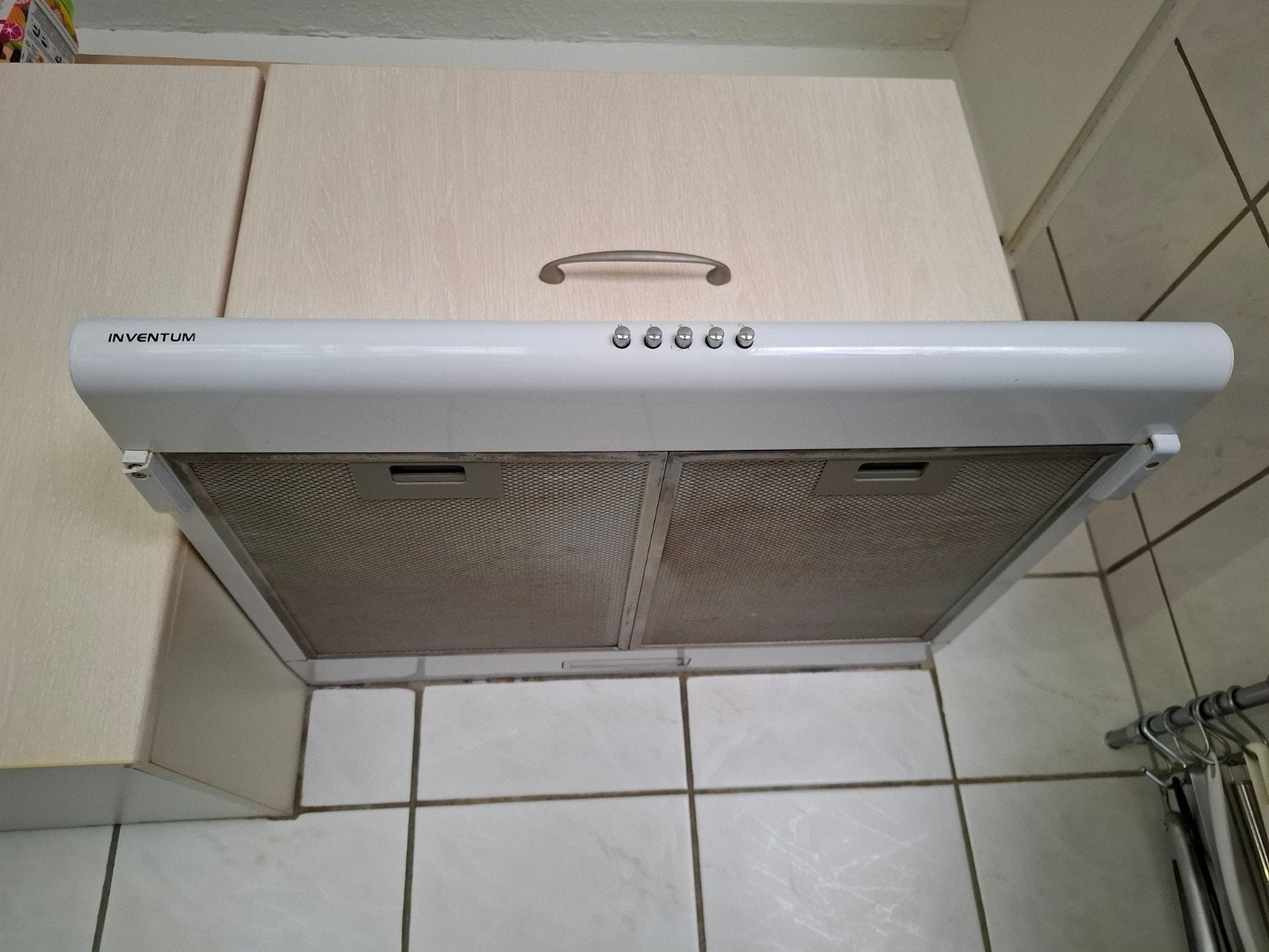 Inventum Afzuigkap - Wit, Witgoed en Apparatuur, Ophalen, Gebruikt, Minder dan 200 m³ per uur, Onderbouw afzuigkap