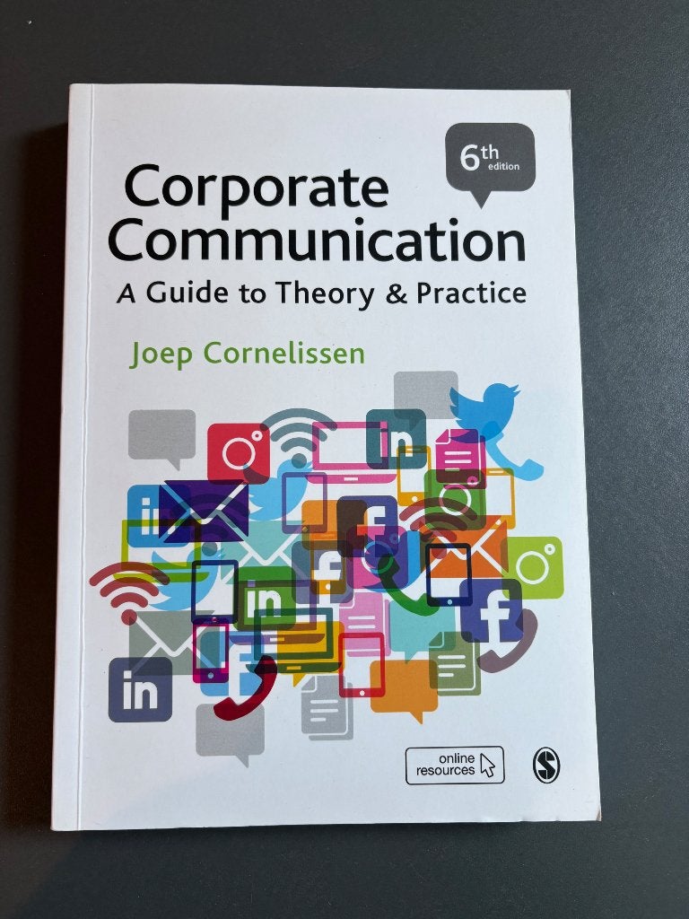 Studieboek Corporate communications, Ophalen, Joep Cornelissen, Gamma, WO