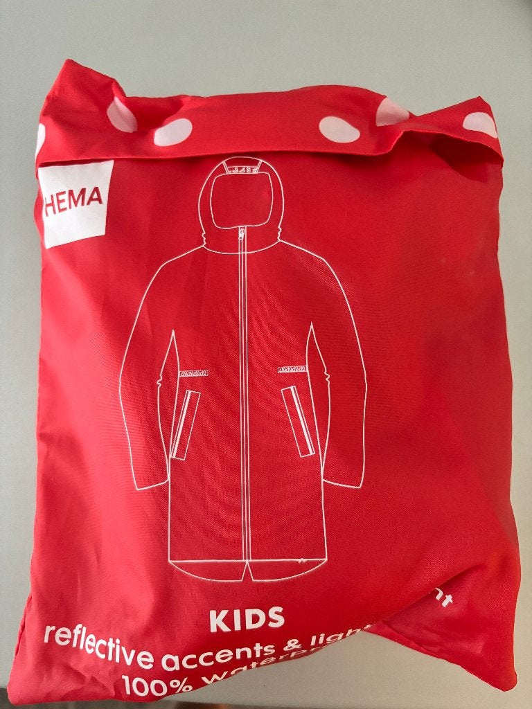meisjes regenjas, Kinderen en Baby's, Kinderkleding | Maat 158, Meisje, Ophalen of Verzenden, Zo goed als nieuw, Hema