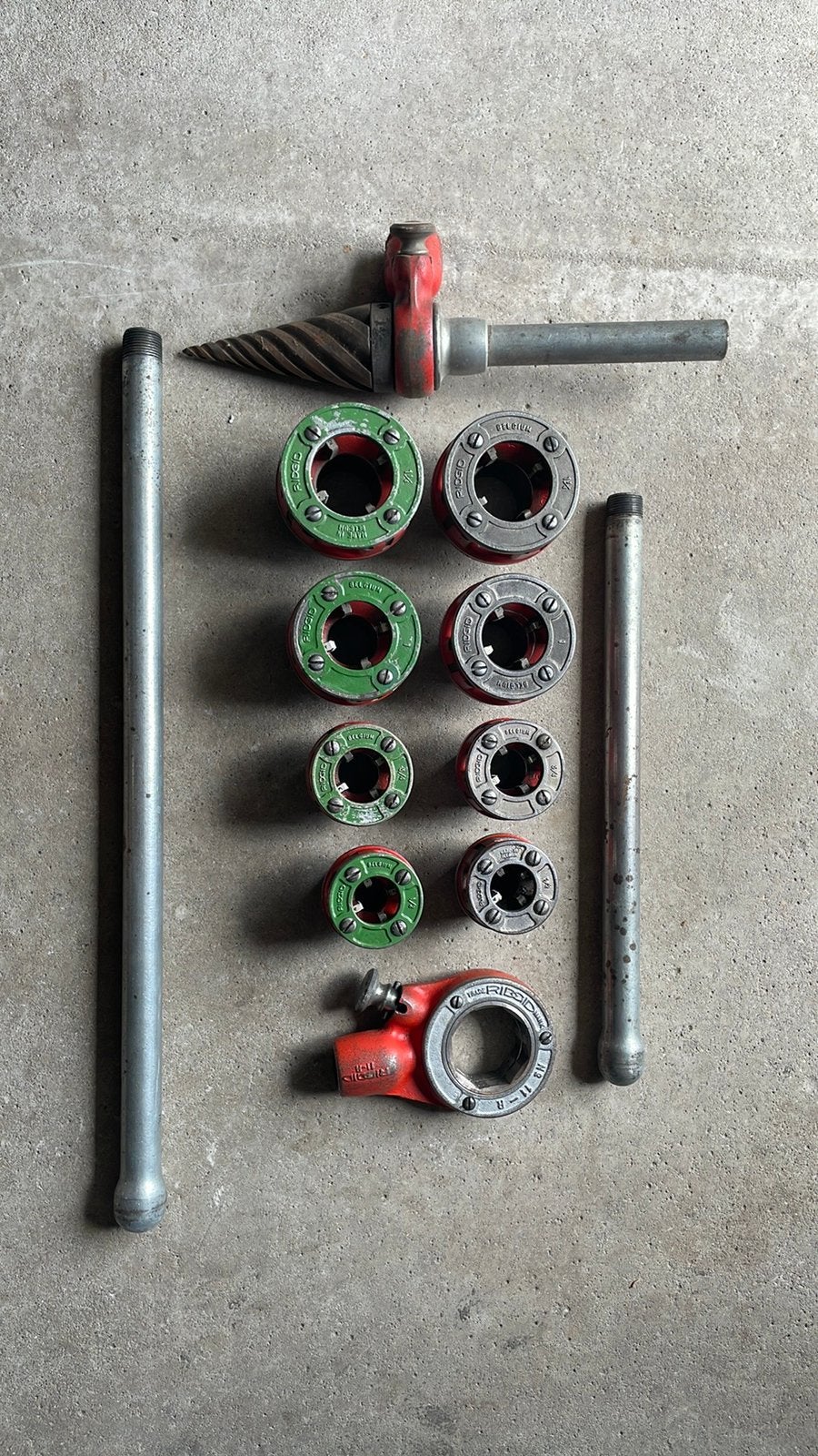 Lot metaalbewerking Ridgid Ega-Kut draadsnijder draadsnijset, Ophalen, Gebruikt, Elektrisch