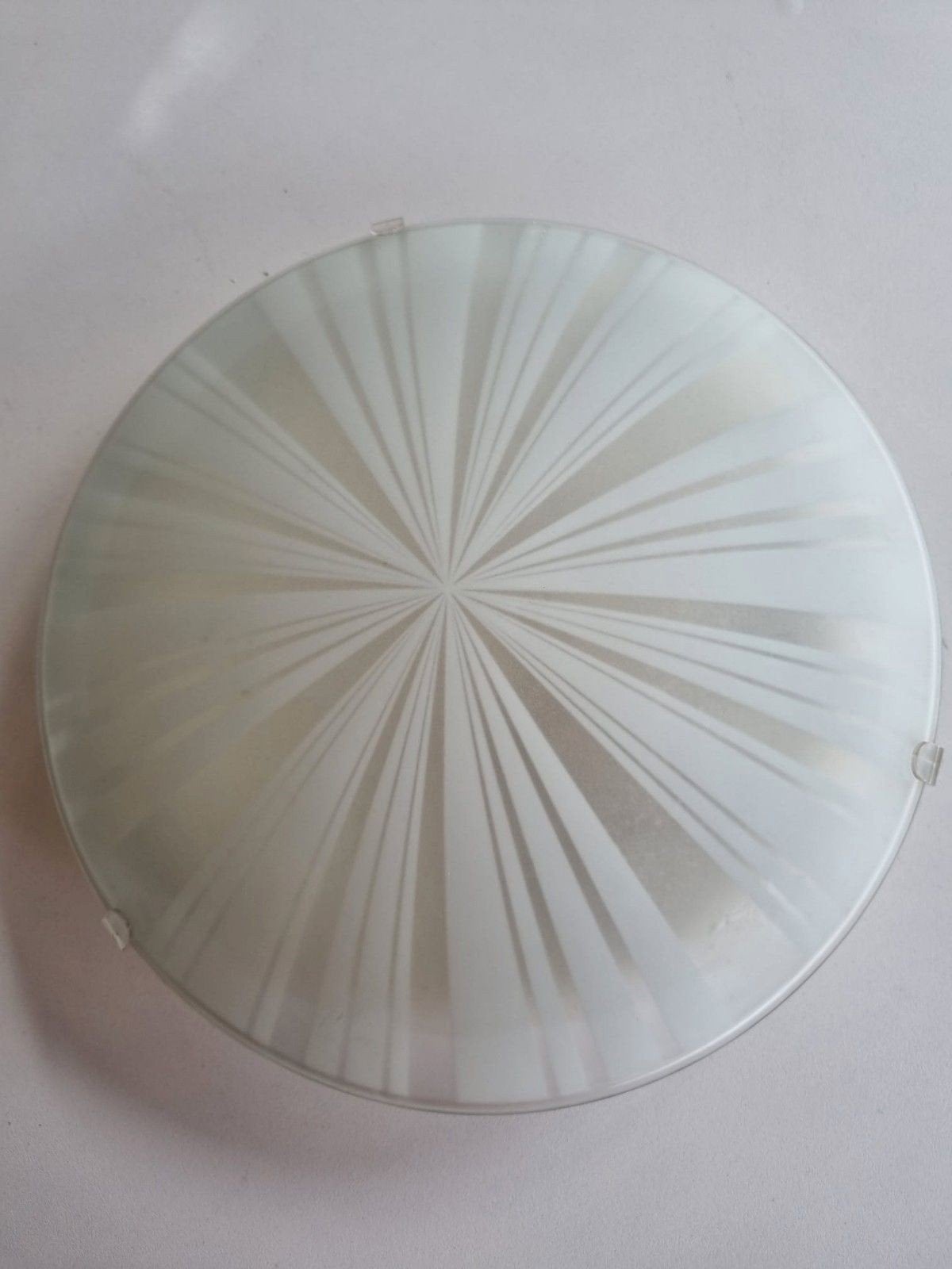 Glazen Plafondlamp met Decoratief Patroon, Huis en Inrichting, Lampen | Plafondlampen, Ophalen of Verzenden, Gebruikt, Glas, Modern, Decoratief