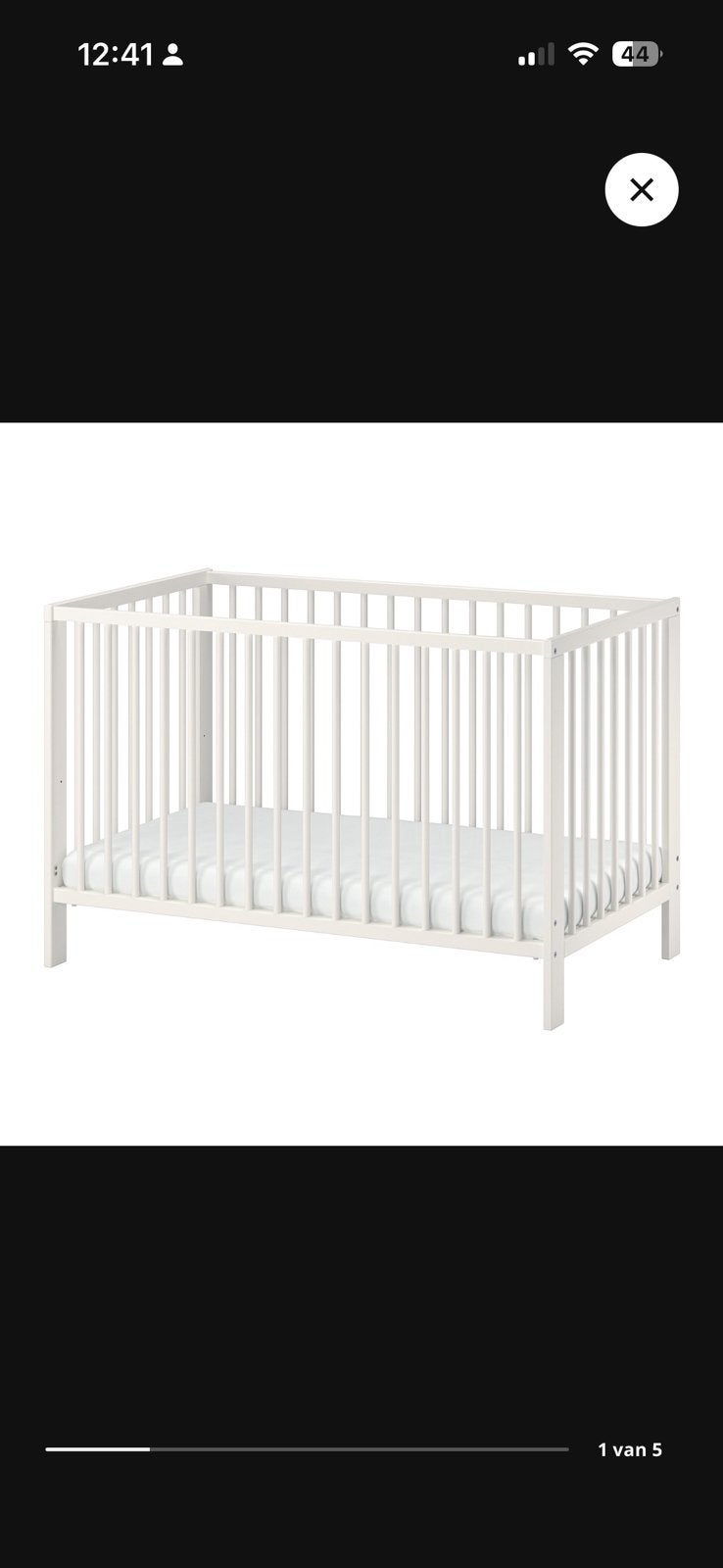 Ikea Gulliver ledikant incl Aerosleepmatras, Ophalen, Zo goed als nieuw, Jongetje of Meisje
