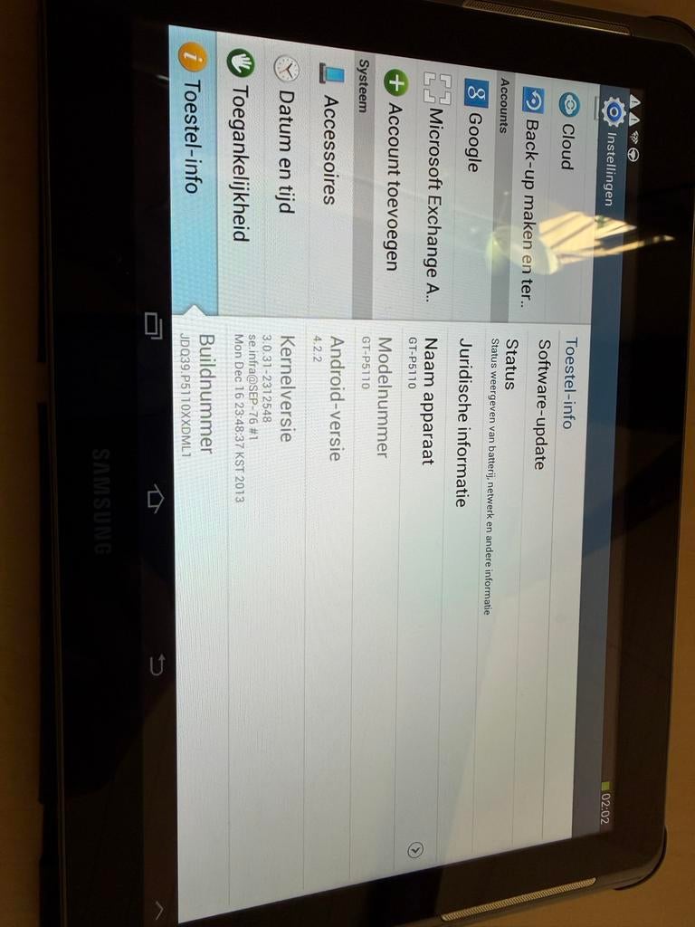 Samsung Galaxy Tab 2 GT-P5110 - 10.1 inch tablet, Computers en Software, Android Tablets, Ophalen of Verzenden, Gebruikt, 10 inch