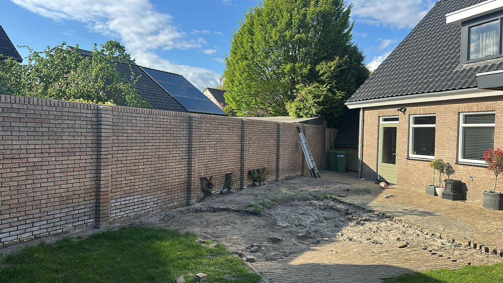 Gebakken waaltjes/stenen/ bestrating geel 42 m2, Tuin en Terras, Tegels en Klinkers, Ophalen, Gebruikt, Keramiek, Klinkers