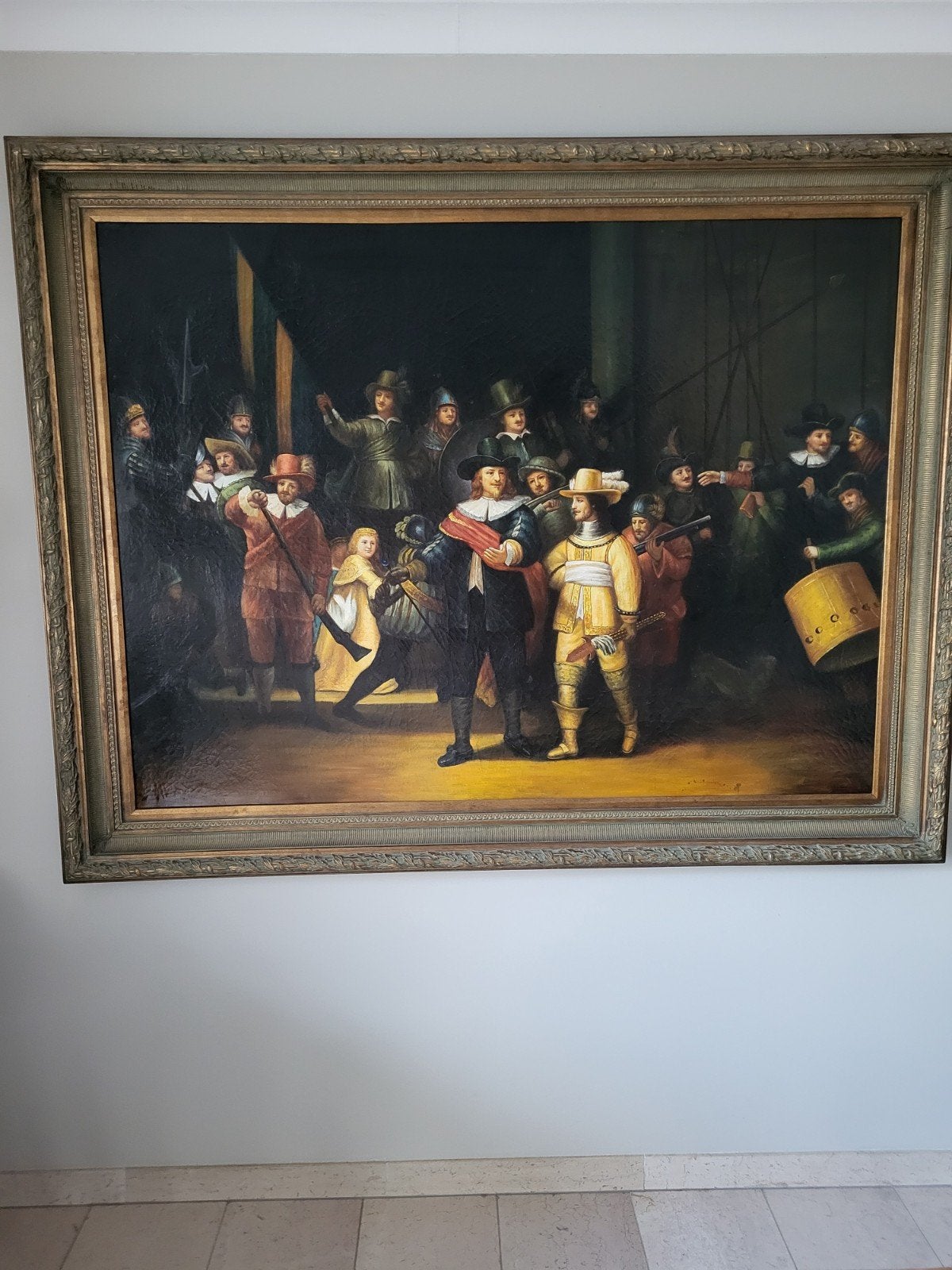 Schilderij Nachtwacht, Ophalen