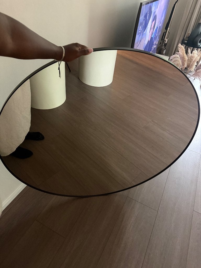 Spiegel, Huis en Inrichting, Ophalen, Rond, Zo goed als nieuw, 100 tot 125 cm