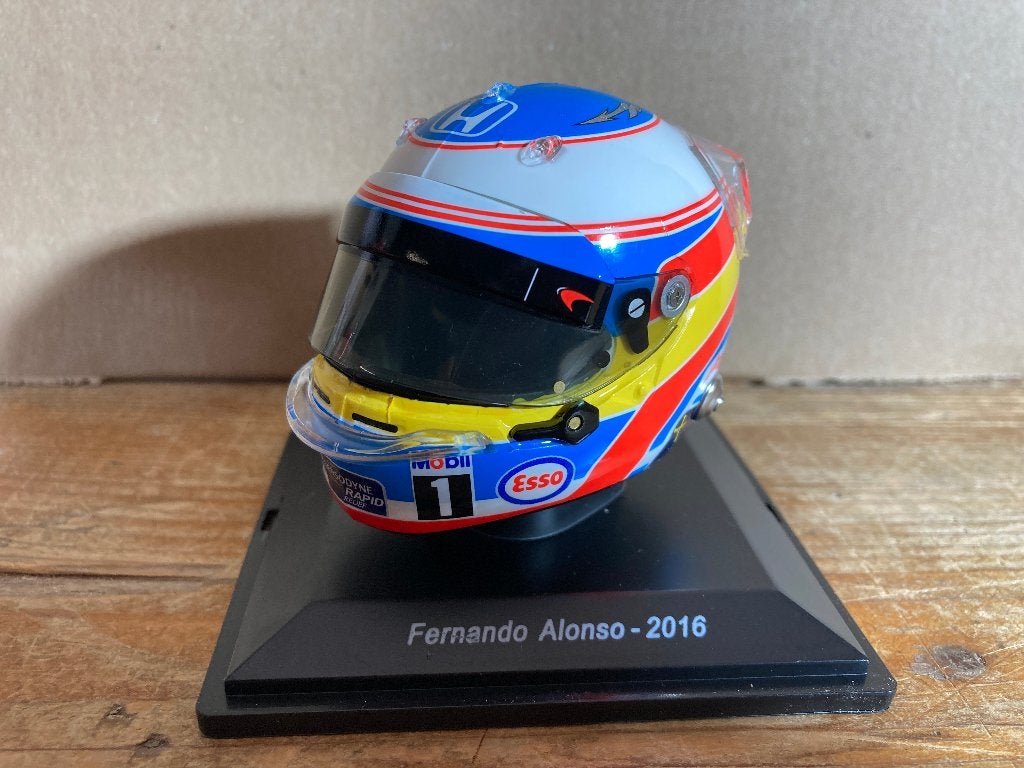 ✅ Fernando Alonso 2016 1:5 helm Mclaren Honda 1/5 helmet F1, Verzamelen, Ophalen of Verzenden, Nieuw, Formule 1