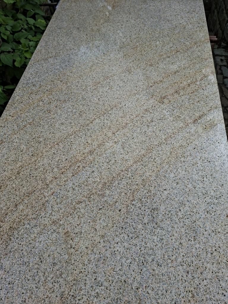granieten tafelblad, Tuin en Terras, Tuintafels, Ophalen, Gebruikt, Rechthoekig, Overige materialen