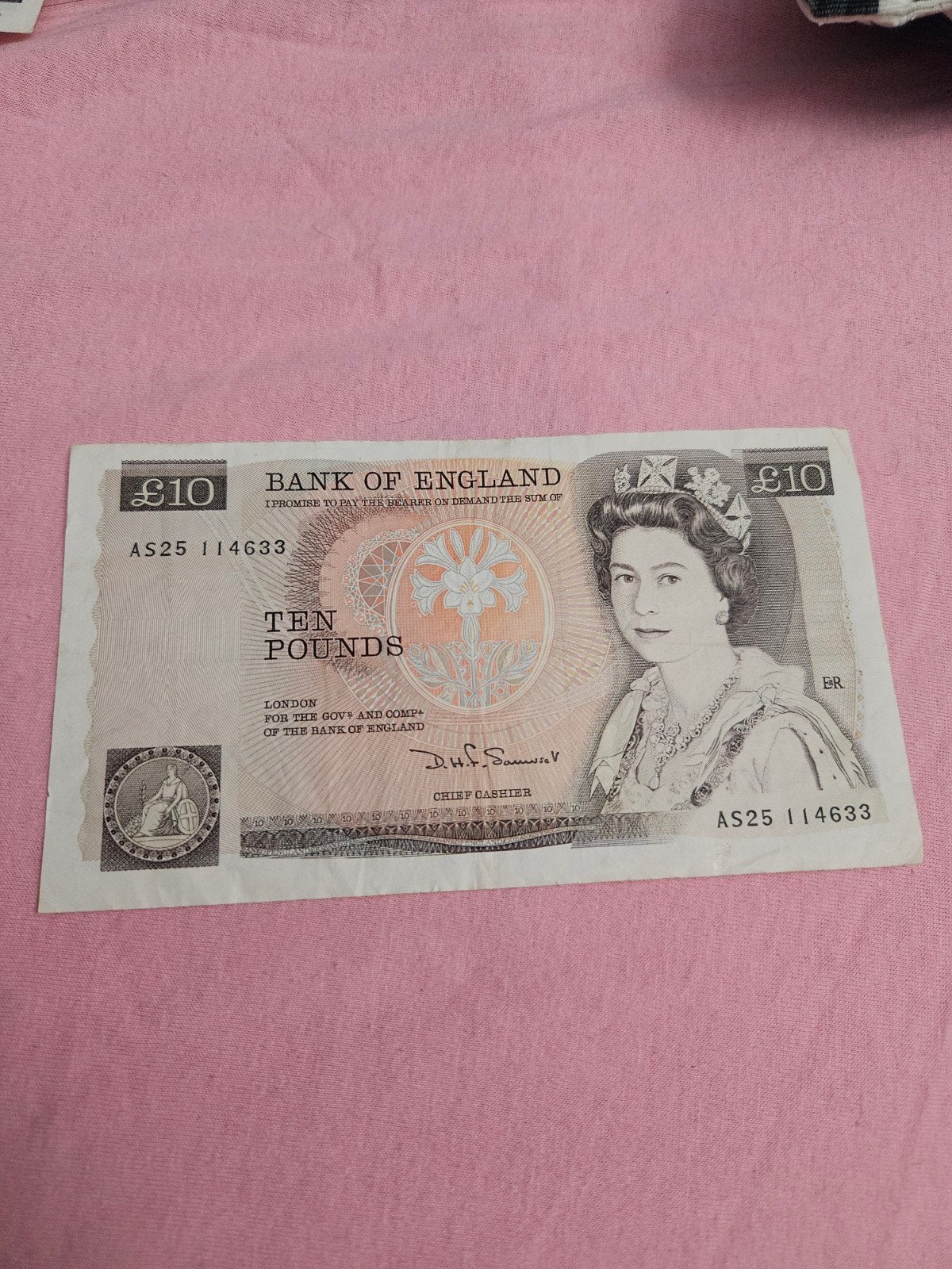 10 pounds Engeland vorige eeuw, Ophalen of Verzenden, Overige landen, Los biljet