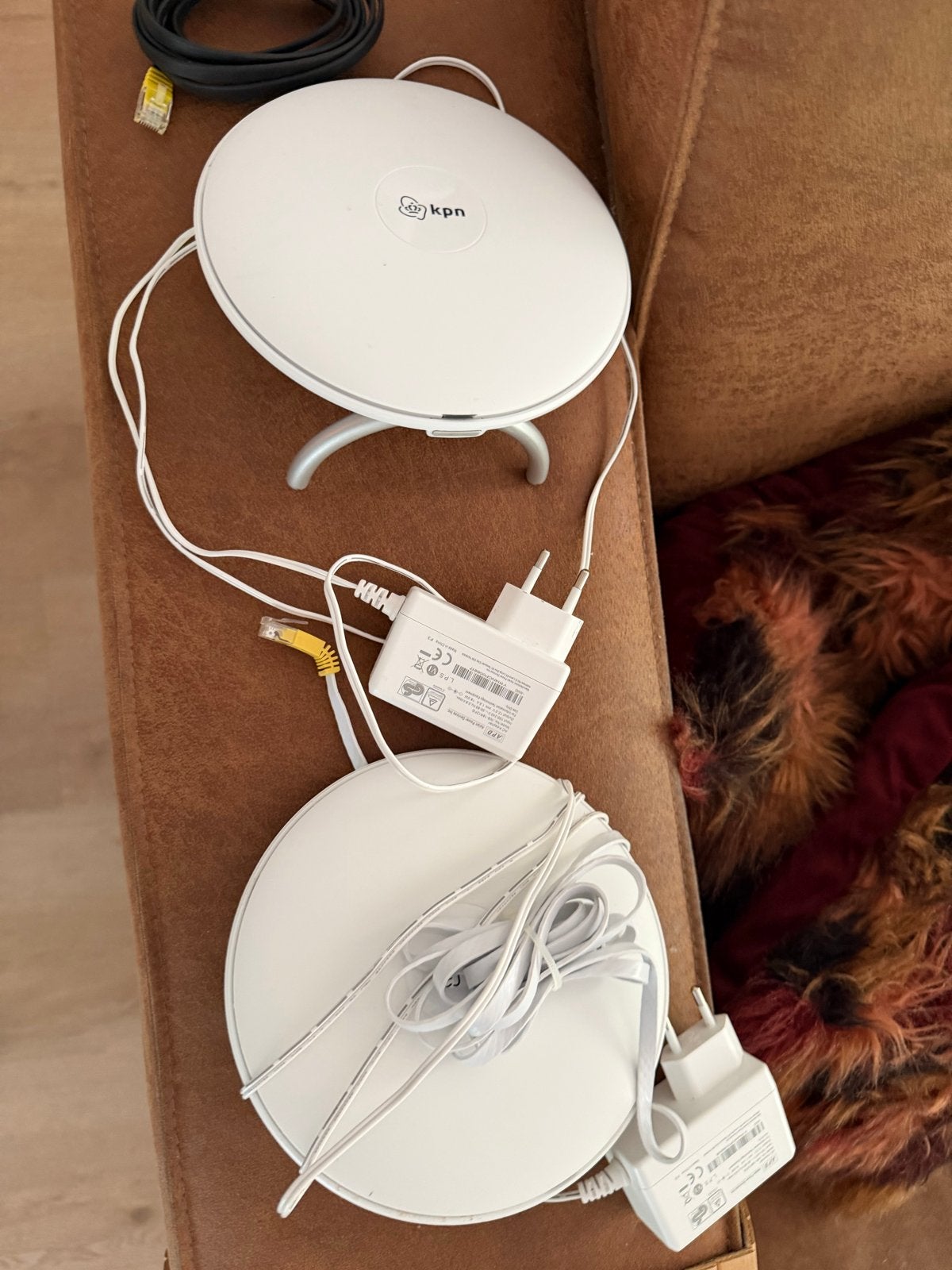 KPN SuperWifi punten (2 stuks) met adapters, Computers en Software, Routers en Modems, Zo goed als nieuw, Router, Ophalen of Verzenden