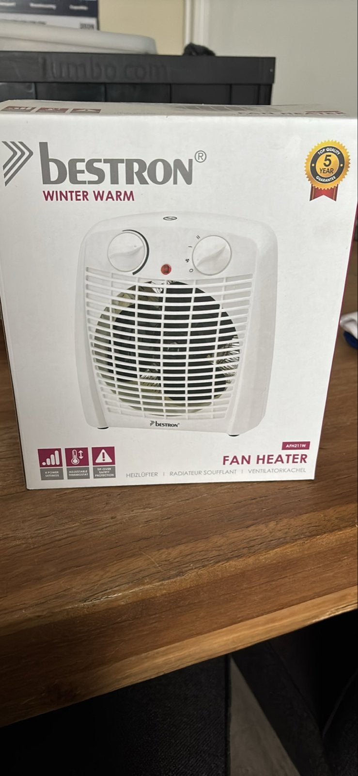 Bestron Winter Warm Ventilator Kachel AFH211W, Doe-het-zelf en Verbouw, Ophalen, Minder dan 30 cm, Minder dan 60 cm, 800 watt of meer