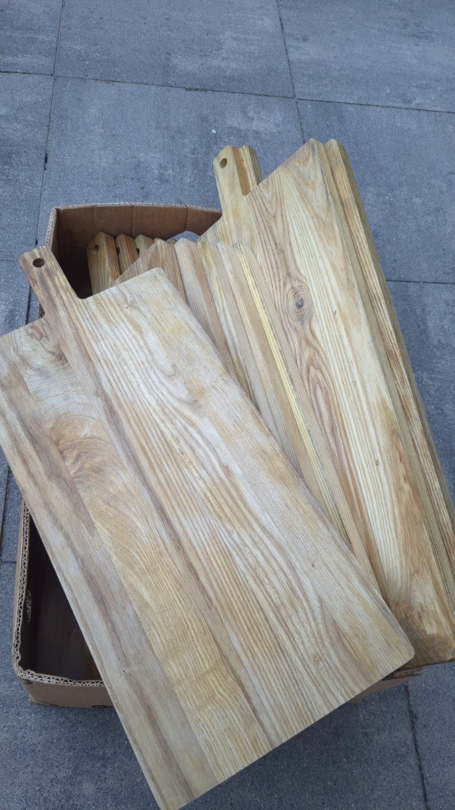Partij houten serveerplanken (8 stuks, diverse maten), Ophalen
