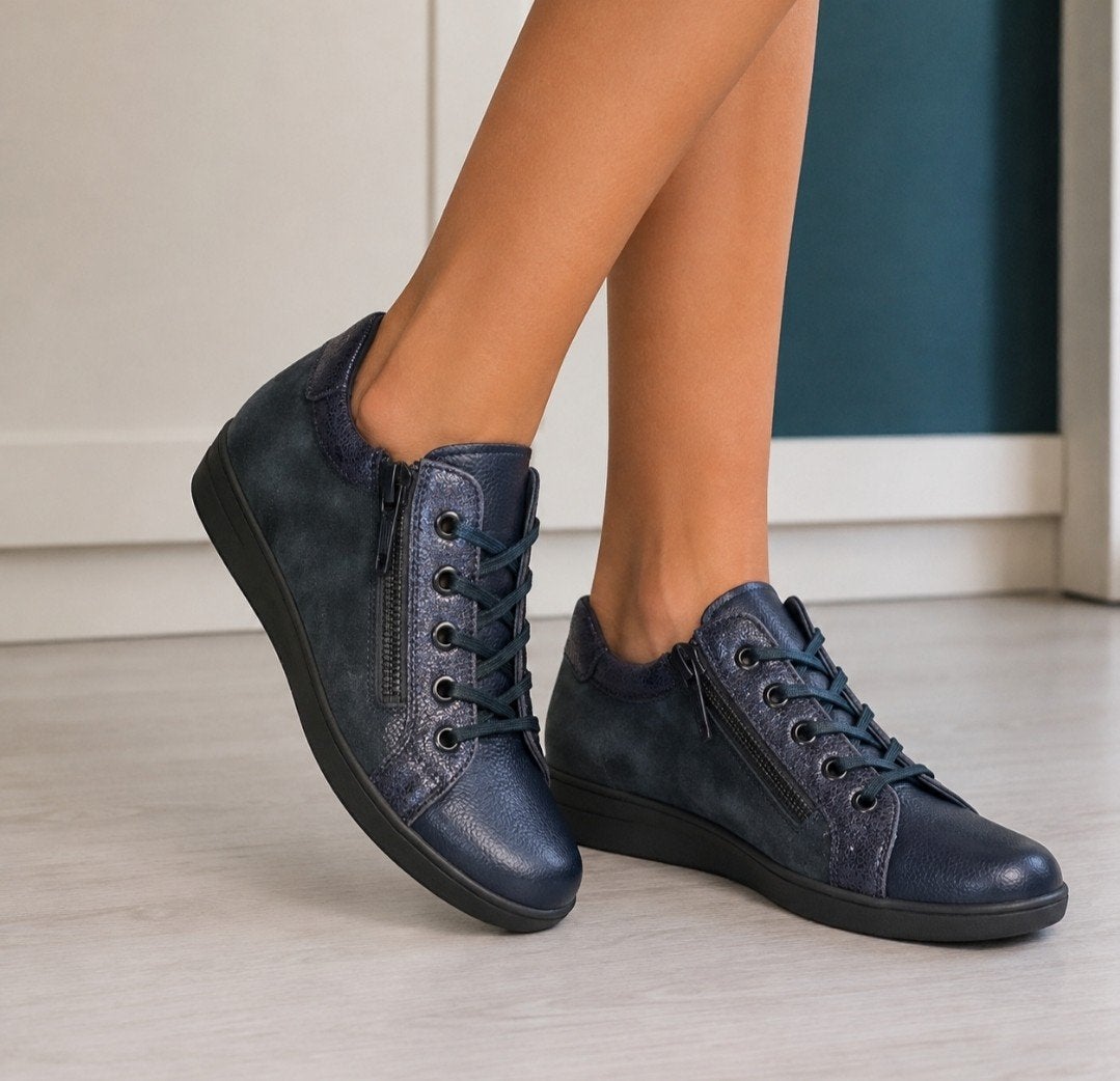 Solidus Leren Dames Schoenen Maat 6H - Marineblauw, Kleding | Dames, Verzenden, Nieuw, Blauw