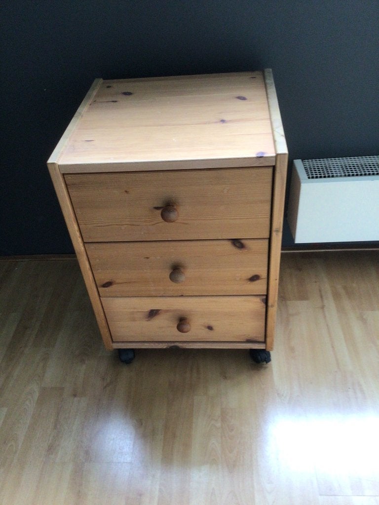Grenen ladenblok, Ophalen, Gebruikt