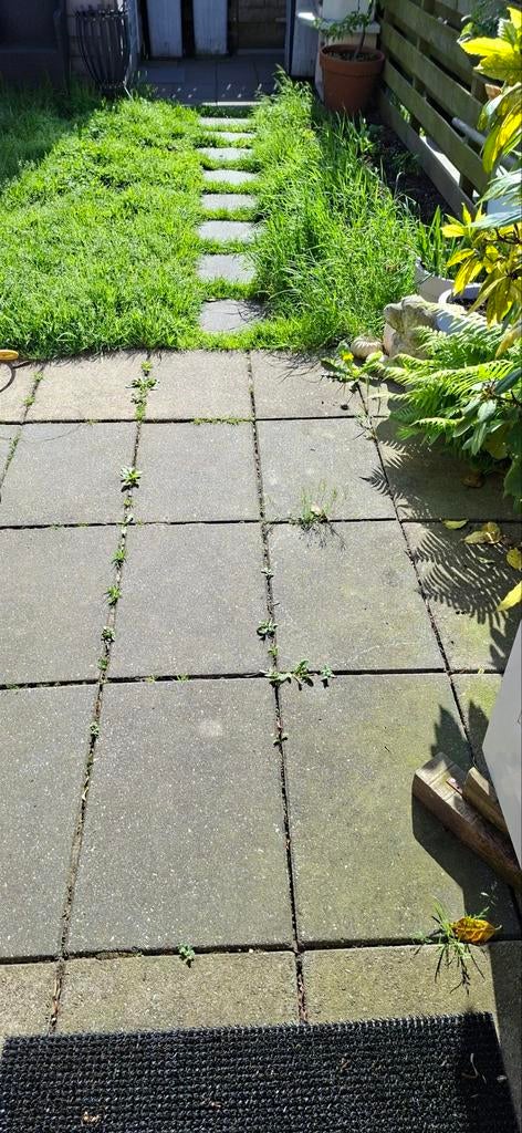 GRATIS betontegels 60x40x5 cm grijs en antraciet, Ophalen, Gebruikt, 10 m² of meer, Beton