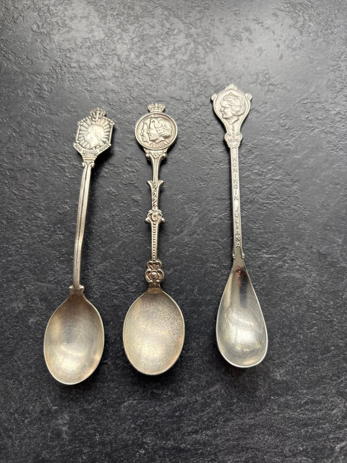 Set van 3 verzilverde herdenkingslepels, Ophalen of Verzenden