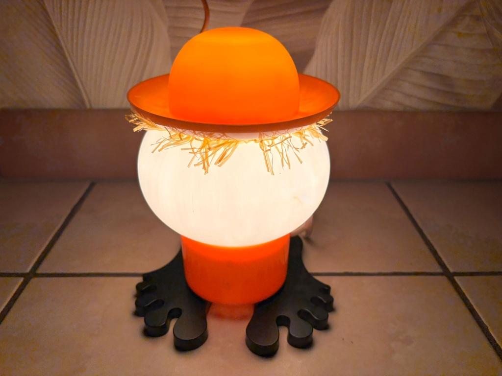Vintage Bobblehead Table Lamp, Ophalen, Kunststof, Gebruikt, Retro , space age