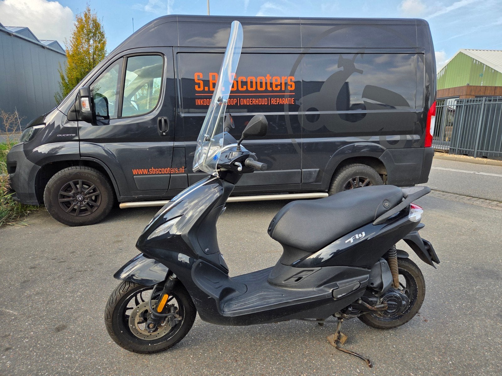 Piaggio Fly 4T bromscooter 2015 voor onderdelen of opknap., Ophalen, Gebruikt, Maximaal 45 km/u, 49 cc