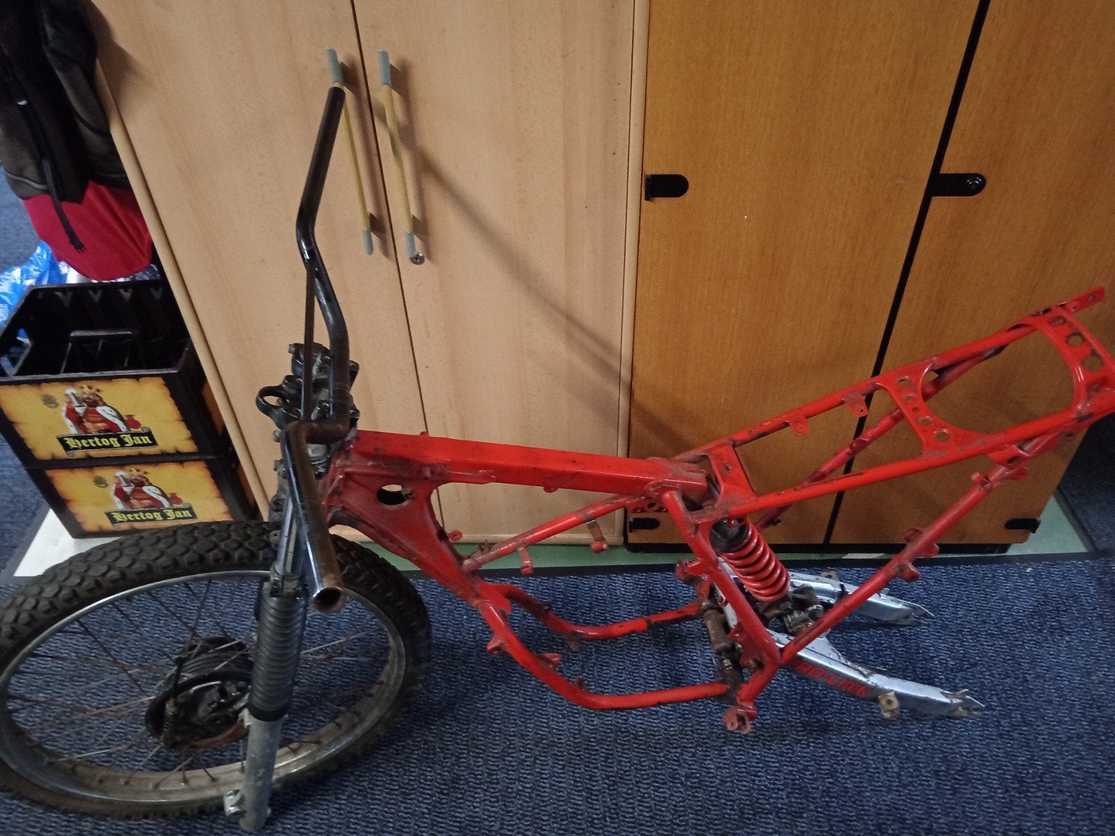 Honda MTX frame + voorwiel + voorvork + achterbrug + stuur, Ophalen of Verzenden, Gebruikt, Frame, Overige merken