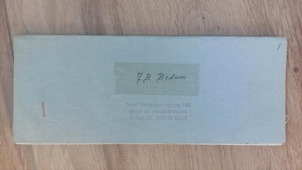 7B Bedum Middelstum Winsum Baflo Kantens stafkaart uit 1982, Topografische Dienst Nederland, Ophalen of Verzenden, 1800 tot 2000