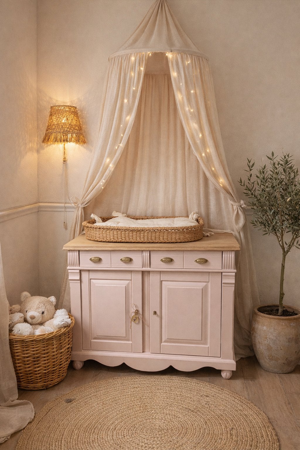 Commode ladekast dressoir meidenkast roze vintage, Ophalen, Nvt, Minder dan 50 cm, Nvt