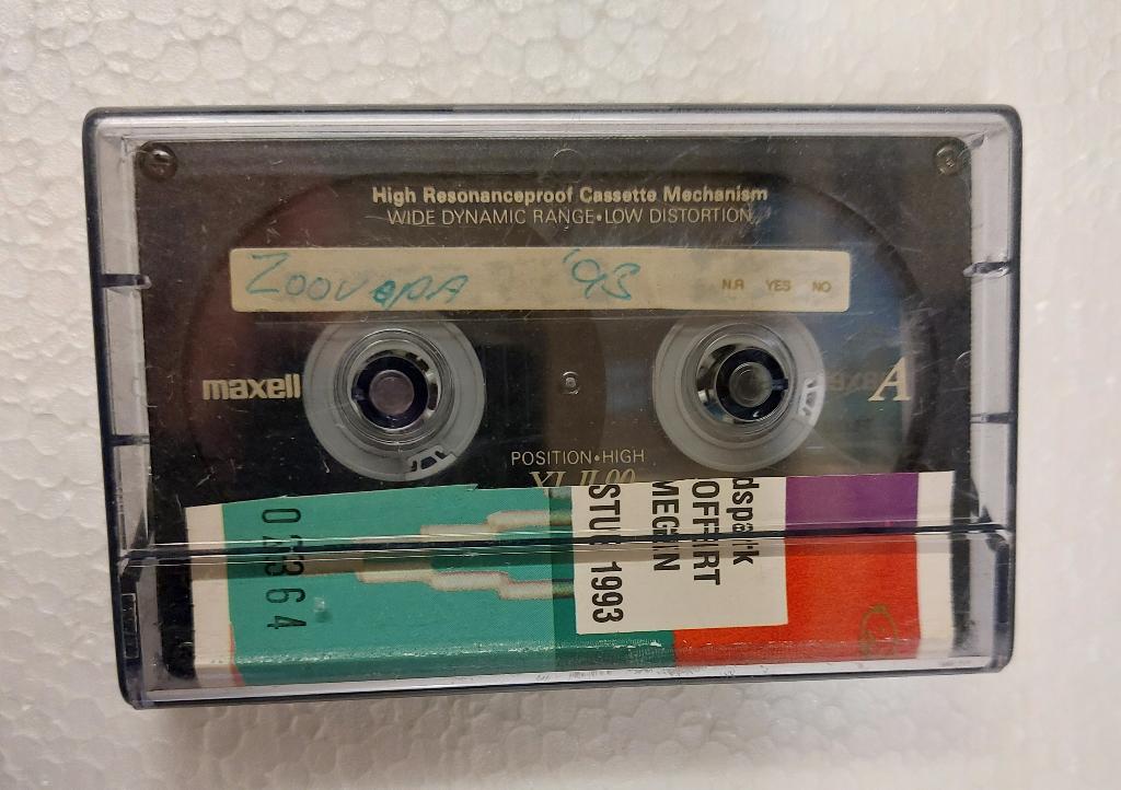 2 CASSETTE Live Zooropa 1993 + Ticket Stub Goffert Nijmegen, Gebruikt, Verzenden, 1 bandje, NvT