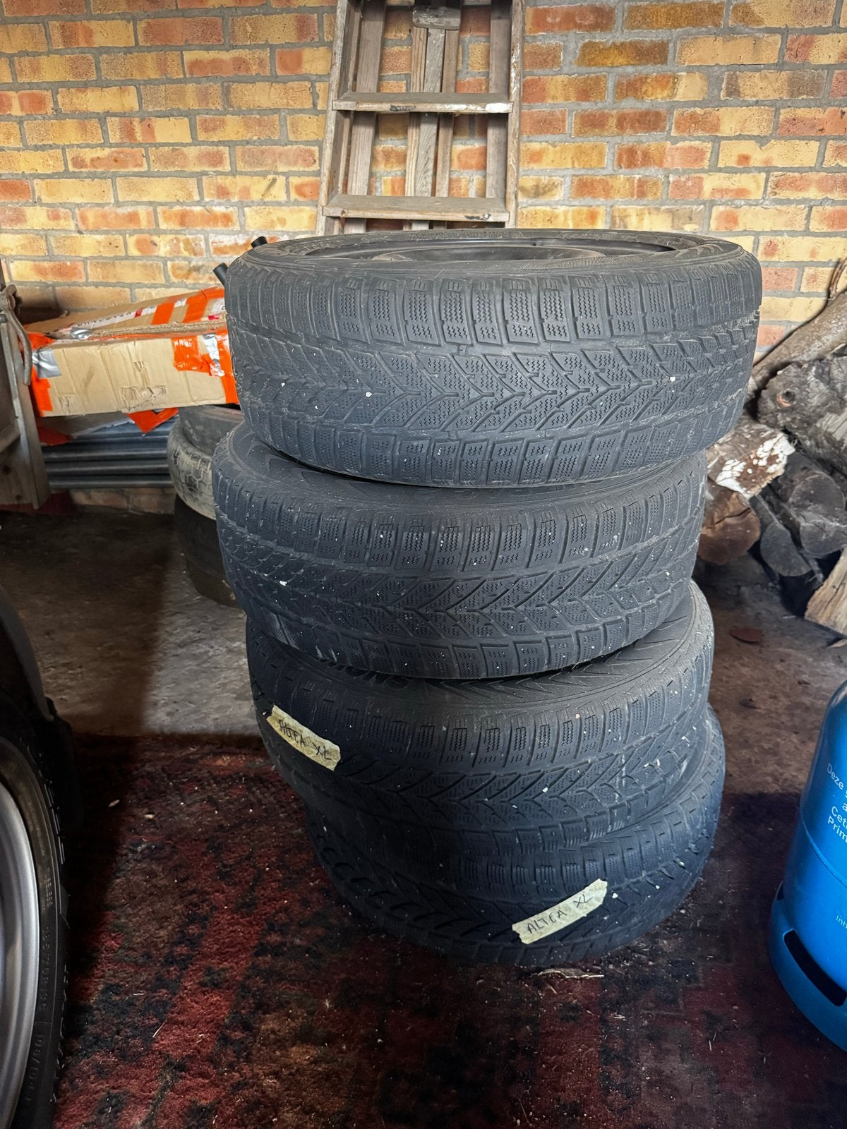Winterbanden met velgen voor Seat Altea XL - 205/55R16, Gebruikt, 16 inch, Banden en Velgen, Personenwagen