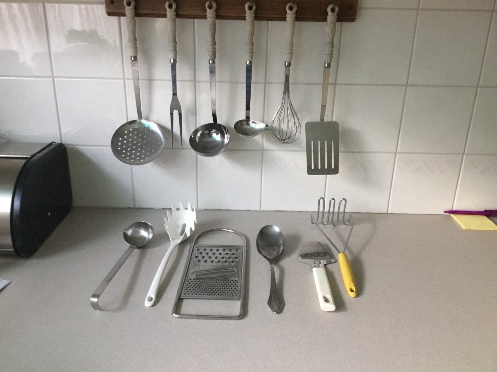Lepelrek en fruitpers maatbeker en vergiet, Huis en Inrichting, Keuken | Keukenbenodigdheden, Ophalen, Zo goed als nieuw