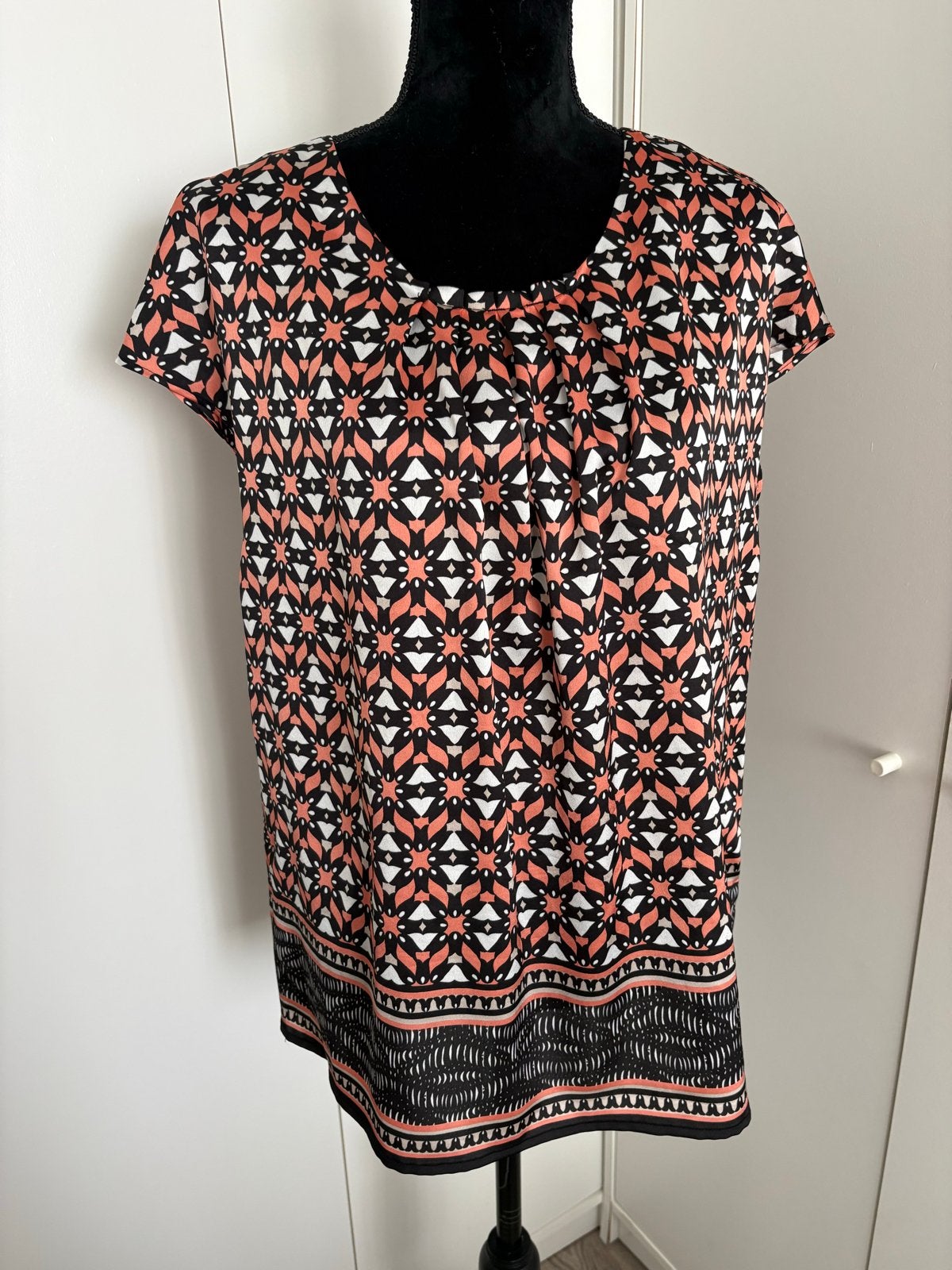 Your Sixth Sense Blouse Maat 44 Zwart/Oranje/Wit, Meerkleurig, Maat 42/44 (L), Ophalen of Verzenden, Zo goed als nieuw