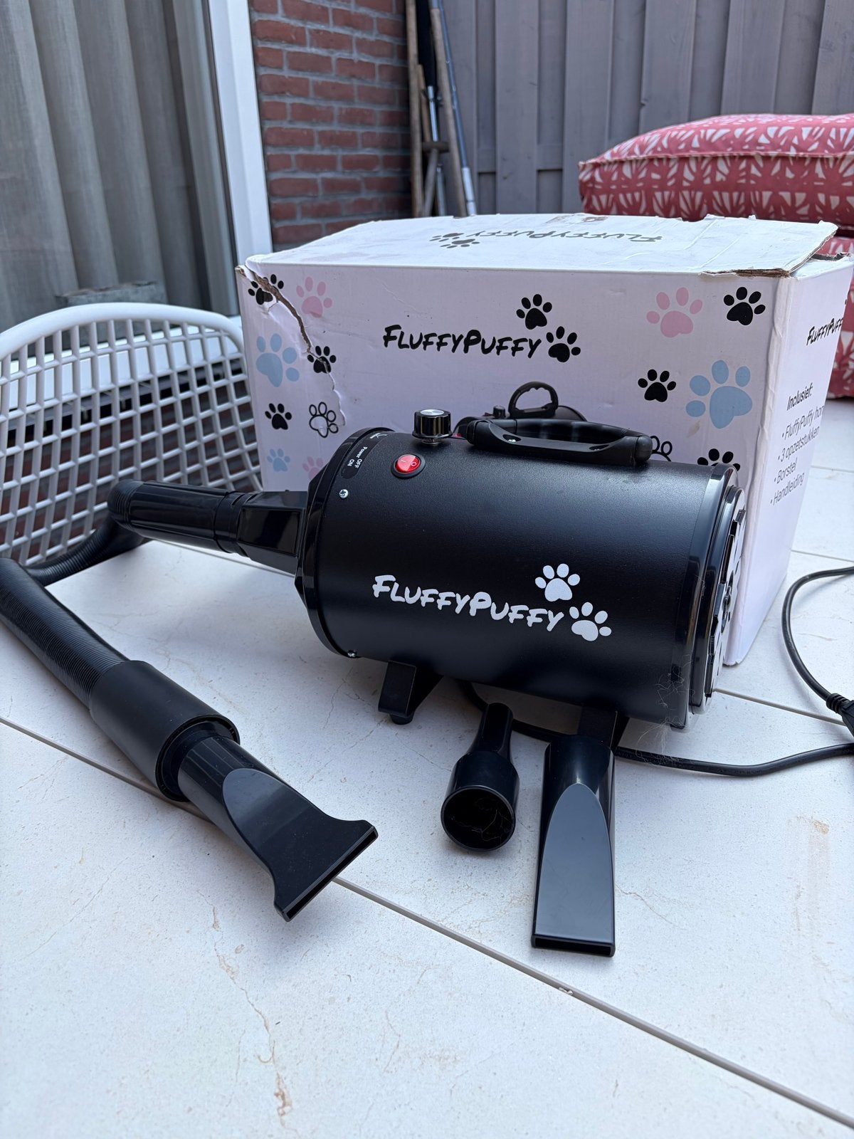 Hondenföhn van het merk Fluffypuffy, Ophalen of Verzenden, Zo goed als nieuw, Waterblazer/föhn