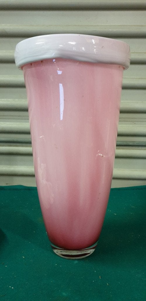 vaas mondgeblazen rose wit, Ophalen of Verzenden