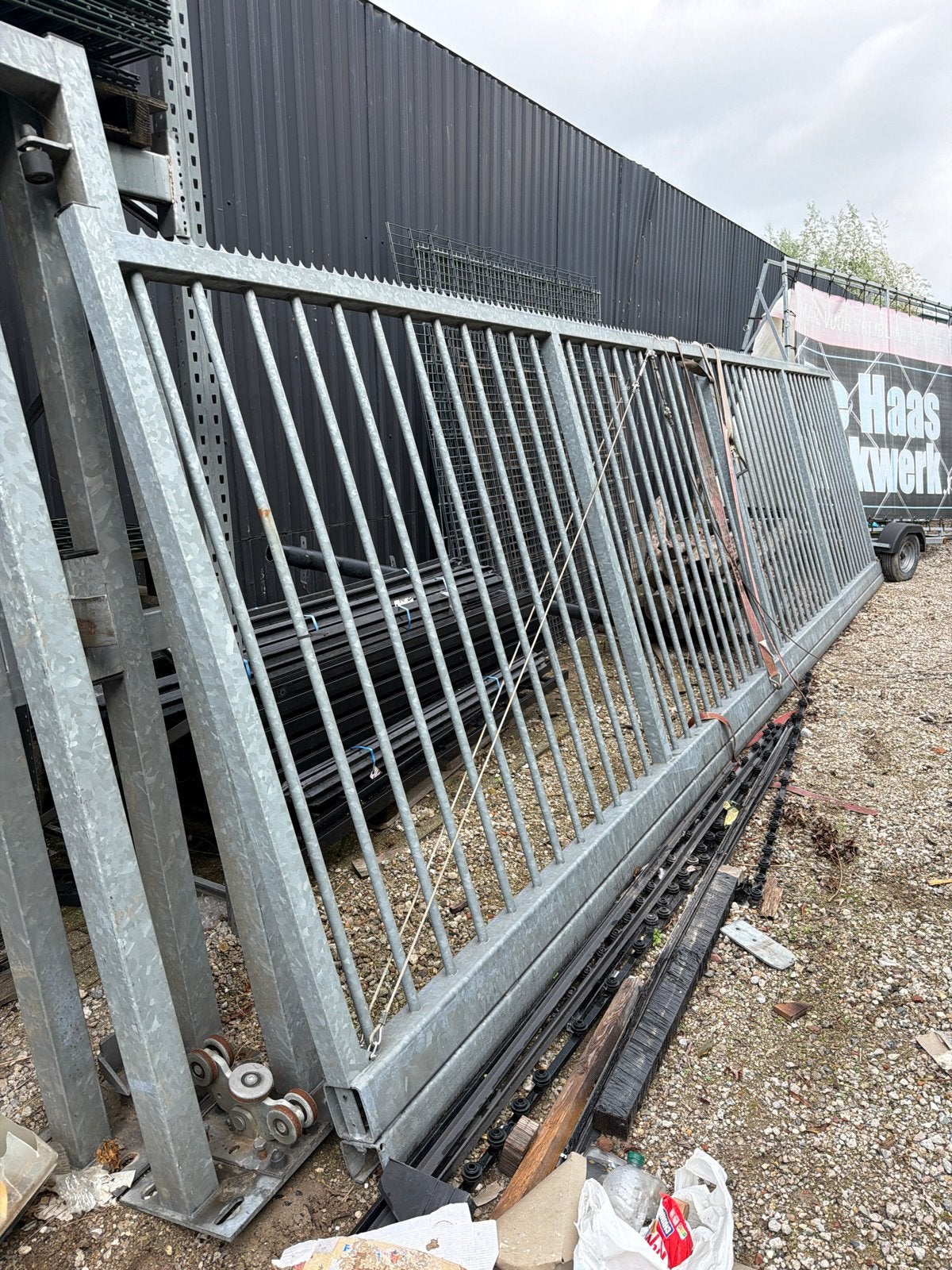 Robuuste stalen schuifpoort - Gebruikt, goede staat, Ophalen, Gebruikt, Staal, Schuifpoort