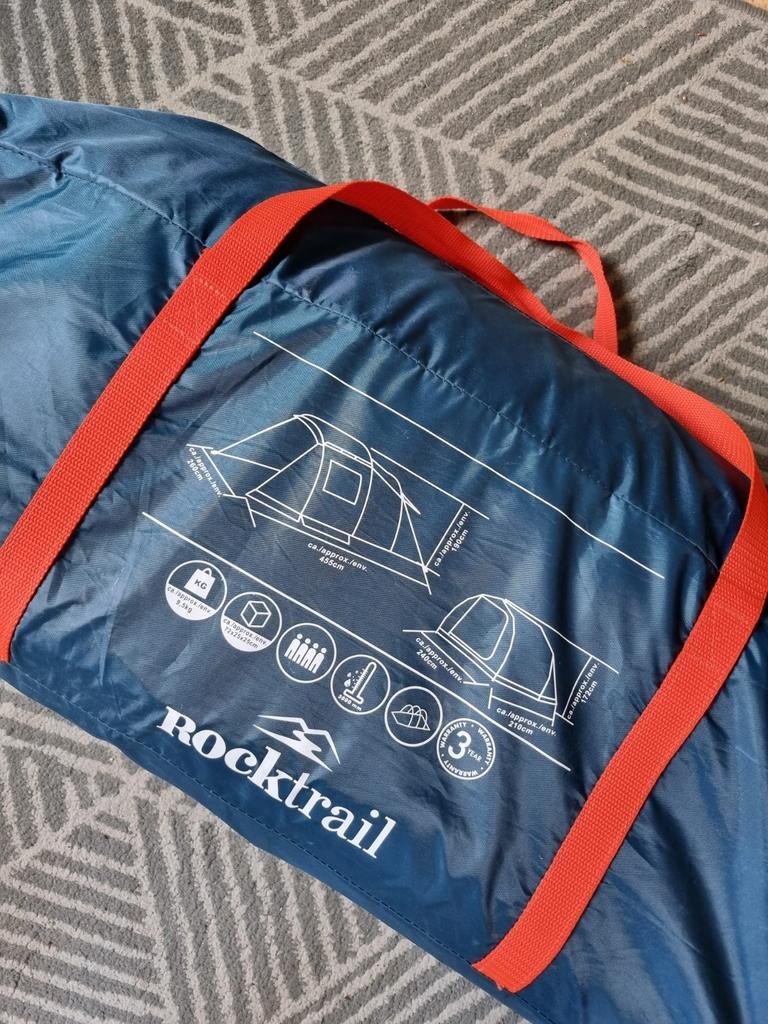 Rocktrail 4-persoons koepeltent - Ideaal voor kamperen, Ophalen, Gebruikt, Tot en met 4