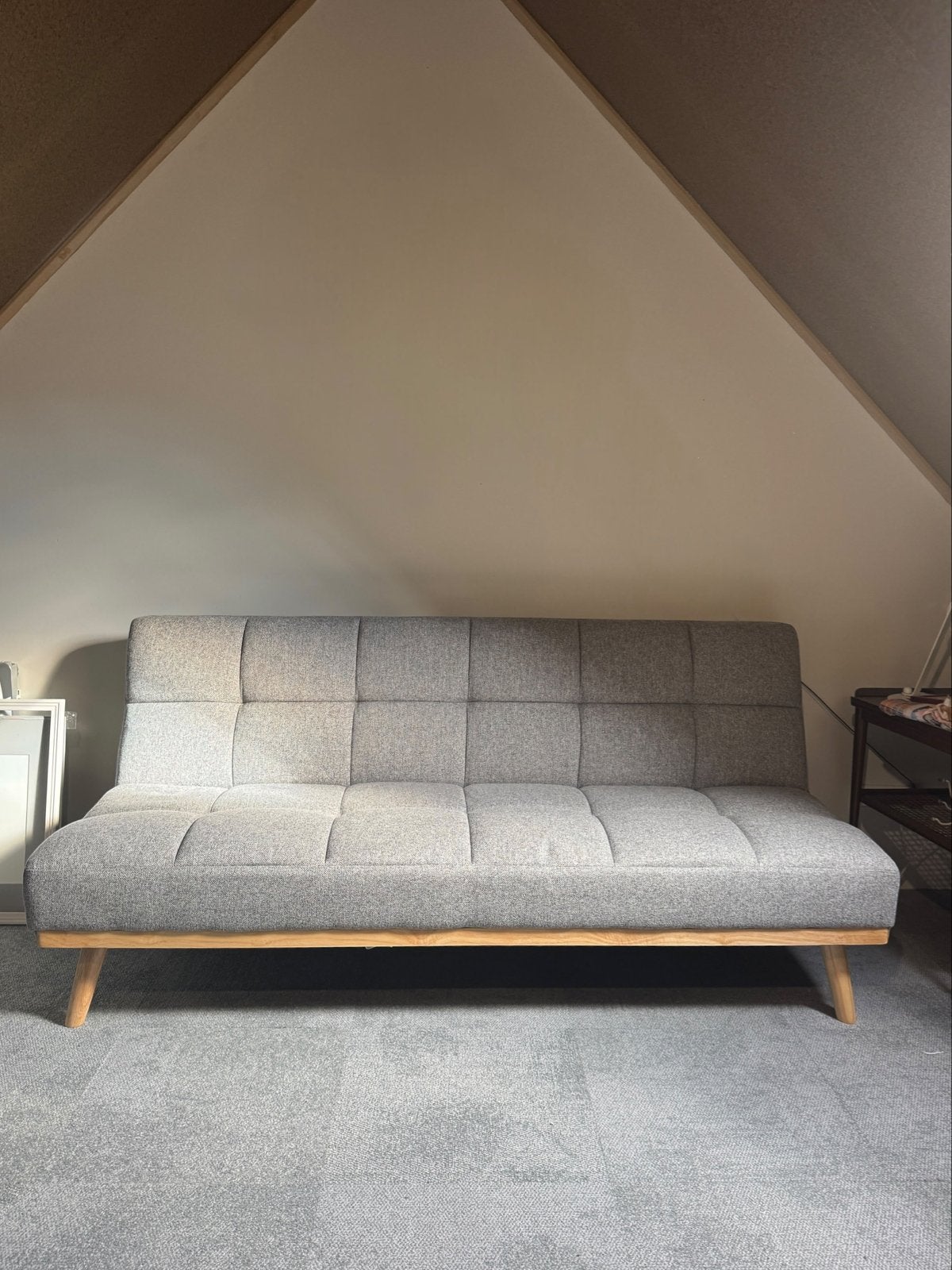 JYSK Slaapbank NEJEDE lichtgrijs - Zo goed als nieuw, Huis en Inrichting, Ophalen, Tweepersoons, Zo goed als nieuw, Overige maten