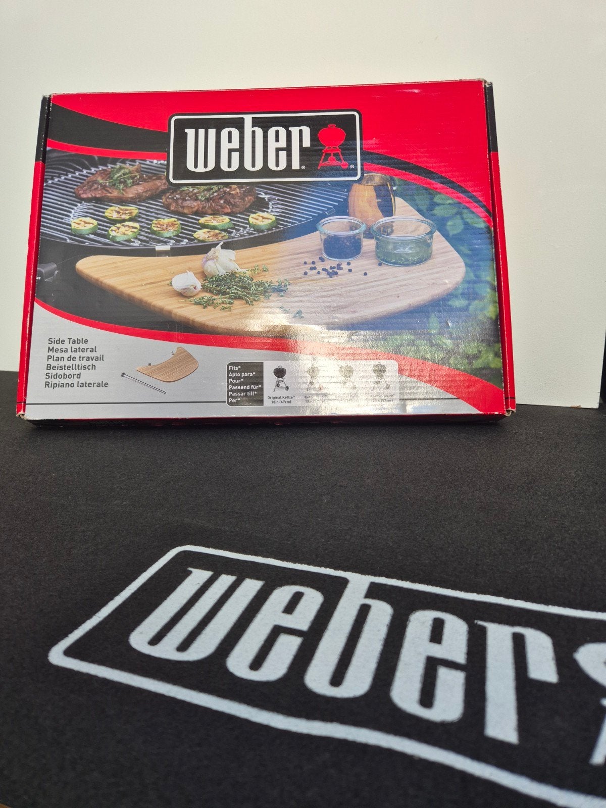 Weber zijtafel voor barbecue - zo goed als nieuw, Tuin en Terras, Ophalen of Verzenden, Zo goed als nieuw, Weber