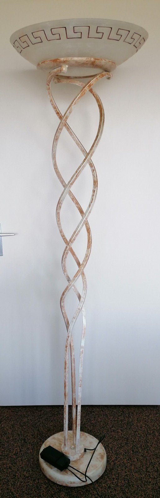 PRACHTIGE MOOIE STAANDE SCHEMERLAMP MET DIMMER (GLOEDNIEUW)., Ophalen, Nieuw, Metaal, 150 tot 200 cm