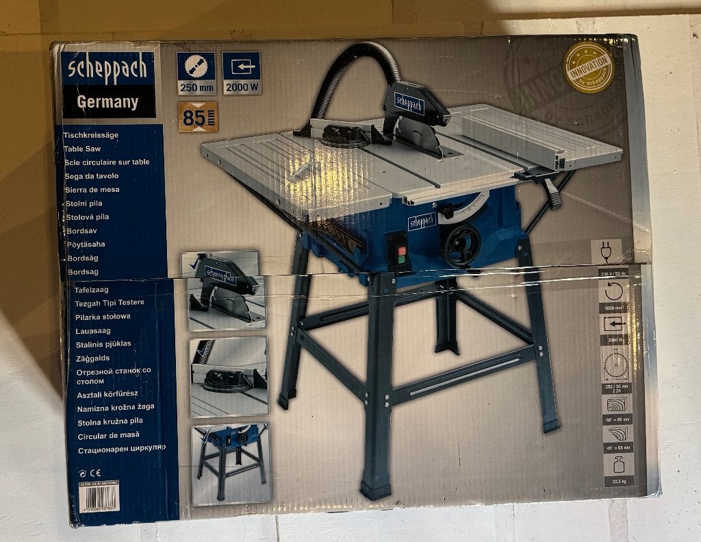 Scheppach tafelsig - nieuw in doos, Ophalen, Overige typen, Nieuw, 1200 watt of meer