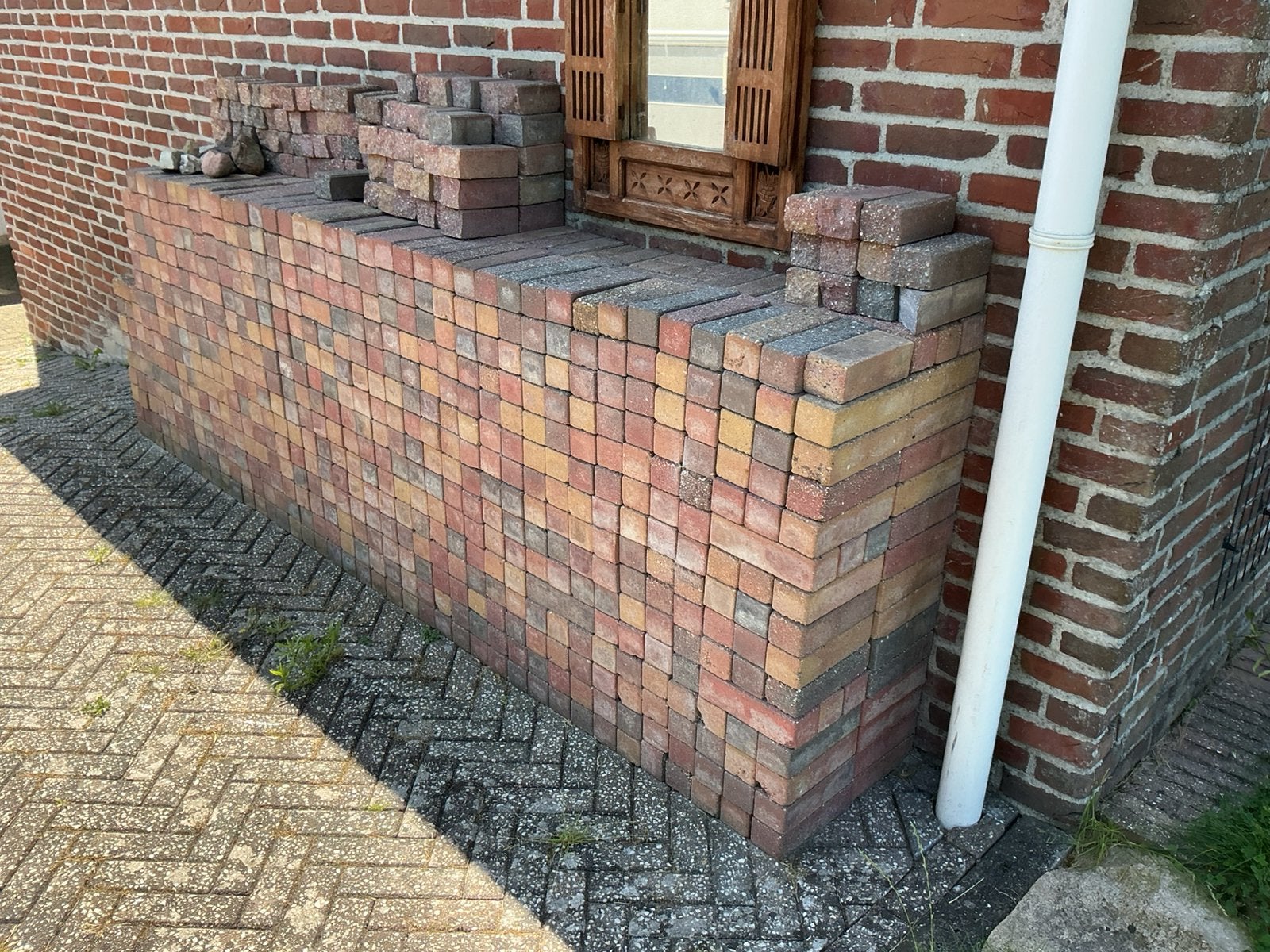 Straatstenen, klinkers, Ophalen, Beton, Klinkers