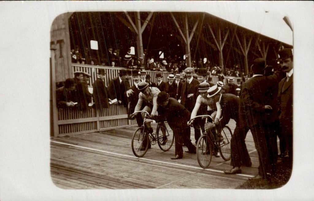 Zeeburg Wielerbaan Amsterdam - Fotokaart, Ophalen of Verzenden, Voor 1920, Ongelopen, Noord-Holland